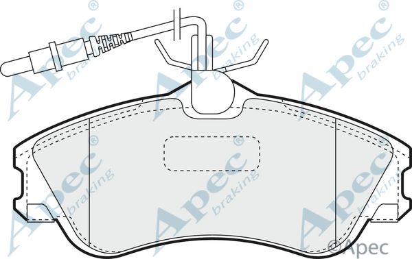 APEC BRAKING stabdžių trinkelių rinkinys, diskinis stabdys PAD970